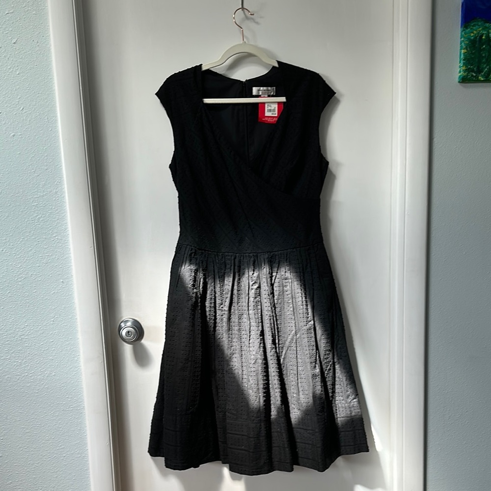 Isaac Mizrahi for Target black Swiss dot Sleeveless Dress with Pockets!